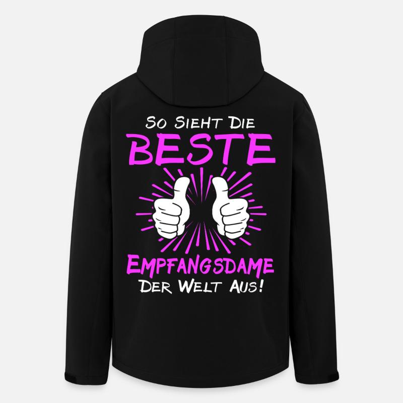 Empfangsdame Spruch - Recycelte Männer Softshell-Jacke von Stanley/Stella - Schwarz