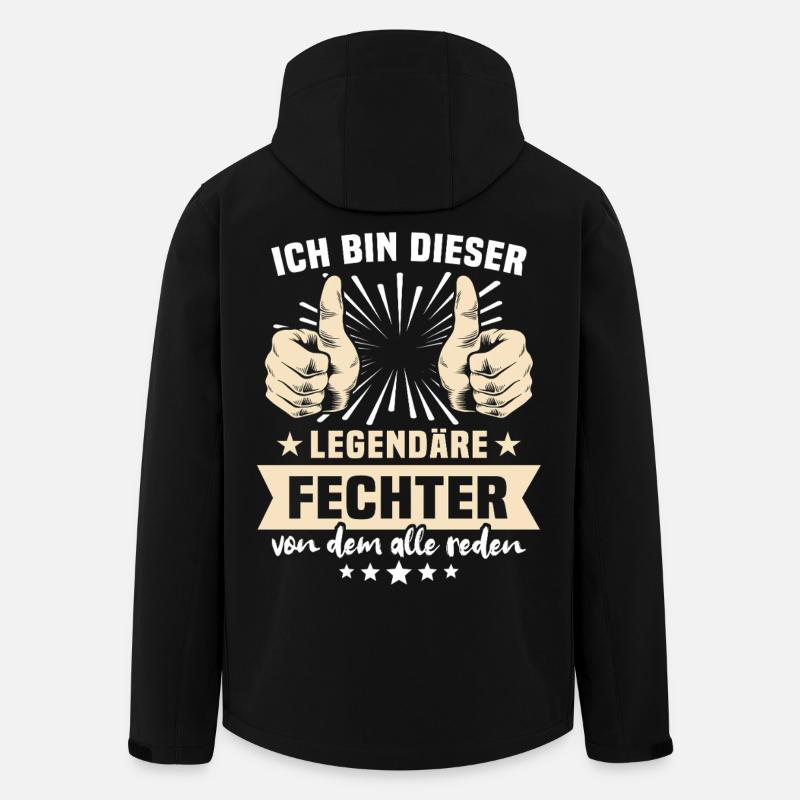Fencer Sayings - Men’s Recycled Softshell Jacket by Stanley/Stella - black