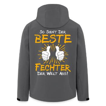 Fechter Geschenkidee - Recycelte Männer Softshell-Jacke von Stanley/Stella - Schwarz - Hinten - AI Model Male 185 light (185cm)