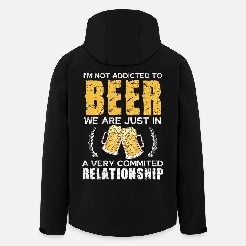 Beer Lover Relationship Joke Shirt - Men’s Recycled Softshell Jacket by Stanley/Stella - black