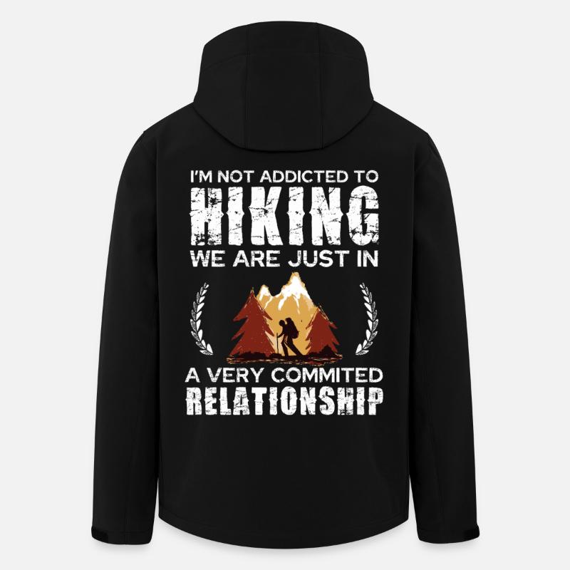 Hiking Commitment Tee Design - Men’s Recycled Softshell Jacket by Stanley/Stella - black