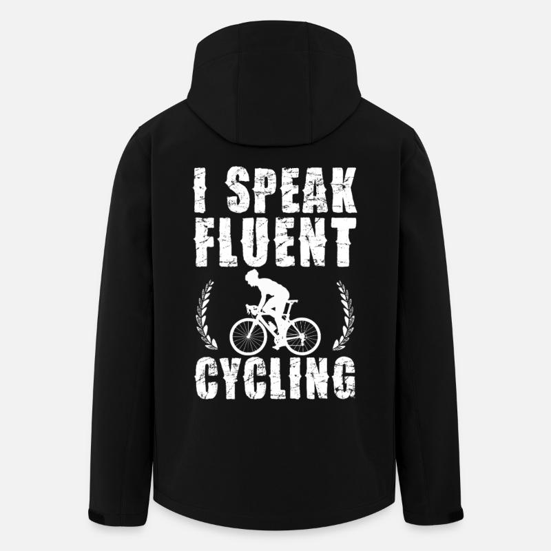 Ich spreche fließendes Radfahren - Recycelte Männer Softshell-Jacke von Stanley/Stella - Schwarz