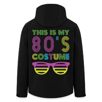 Style 80er Retro-Party-Outfit 80er - Recycelte Männer Softshell-Jacke von Stanley/Stella - Schwarz - Hinten - AI Model Male 185 light (185cm)
