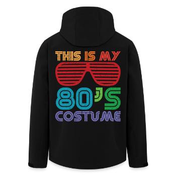 This is my 80's 80's Costume Costume - Men’s Recycled Softshell Jacket by Stanley/Stella - black - Back - AI Model Male 185 light (185cm)