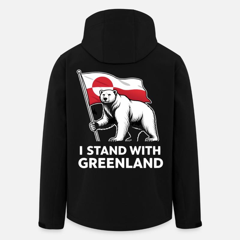 Grönland Eisbär Flagge - Recycelte Männer Softshell-Jacke von Stanley/Stella - Schwarz