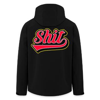 Logo du script de mot merdique - Veste softshell homme en polyester recyclé Stanley/Stella - noir - Dos - AI Model Male 185 light (185cm)