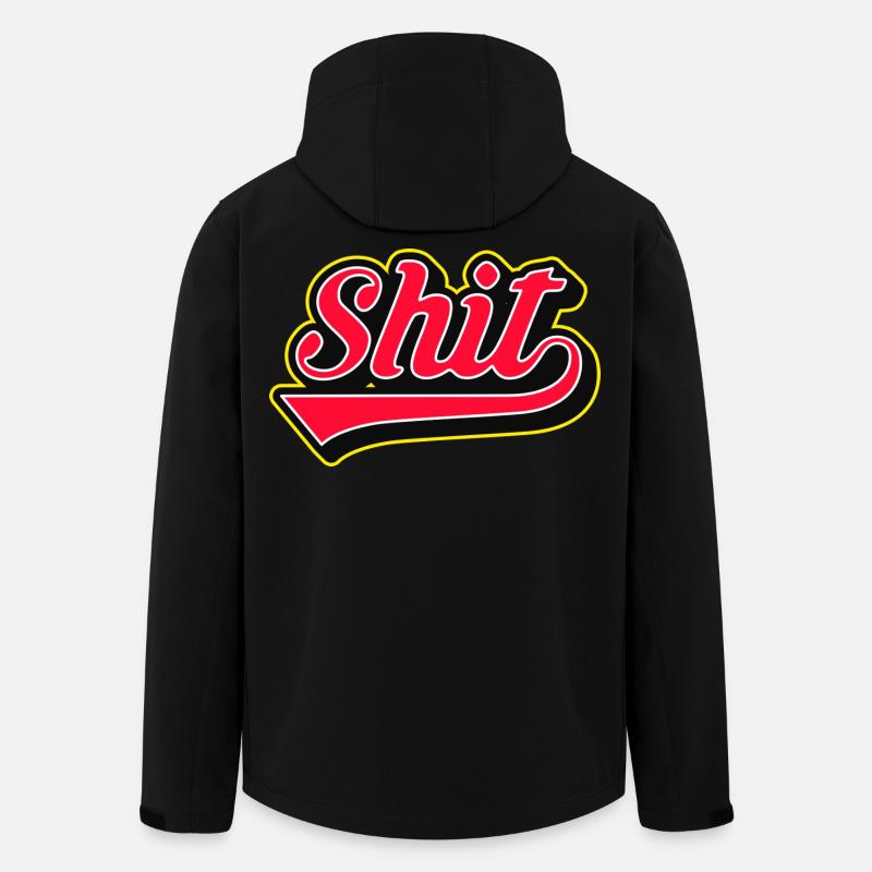 Shit Word Script Logo - Men’s Recycled Softshell Jacket by Stanley/Stella - black