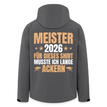 Master 2026 Lange Ackern - Advanced training passed - Men’s Recycled Softshell Jacket by Stanley/Stella - black - Back - AI Model Male 185 light (185cm)