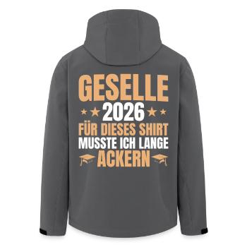 Journeyman 2026 Lange Ackern - training passed - Men’s Recycled Softshell Jacket by Stanley/Stella - black - Back - AI Model Male 185 light (185cm)