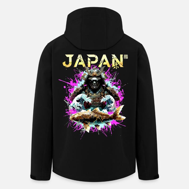 Cyber Samurai – Japan Warrior - Men’s Recycled Softshell Jacket by Stanley/Stella - black