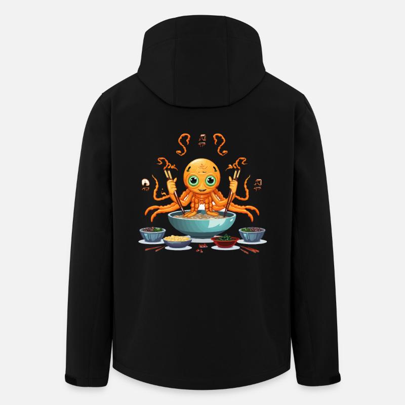 Small tentacle in ramen soup - Men’s Recycled Softshell Jacket by Stanley/Stella - black