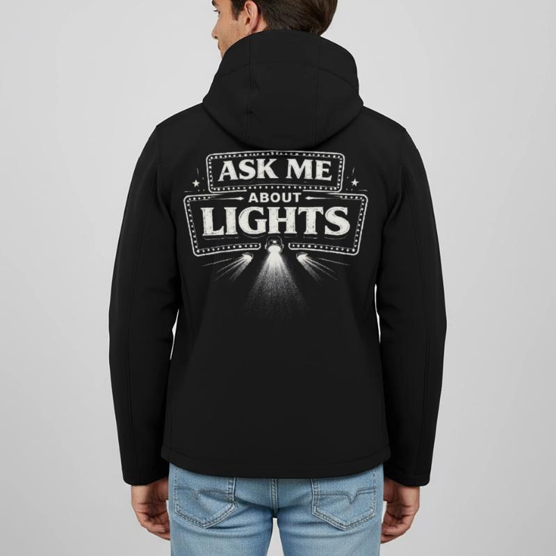 Lichttechniker Ask Me About Lights Men’s Recycled Softshell Jacket by Stanley/Stella