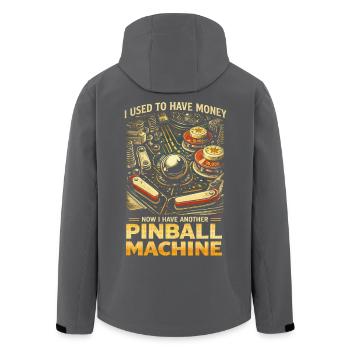 Joueur de flippers machine à flipper - Veste softshell homme en polyester recyclé Stanley/Stella - charbon - Dos - AI Model Male 185 light (185cm)