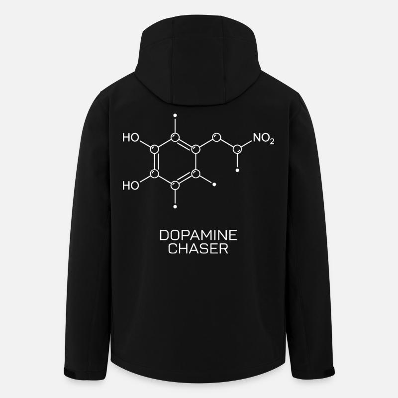Dopamine Chaser Molecule - Men’s Recycled Softshell Jacket by Stanley/Stella - black