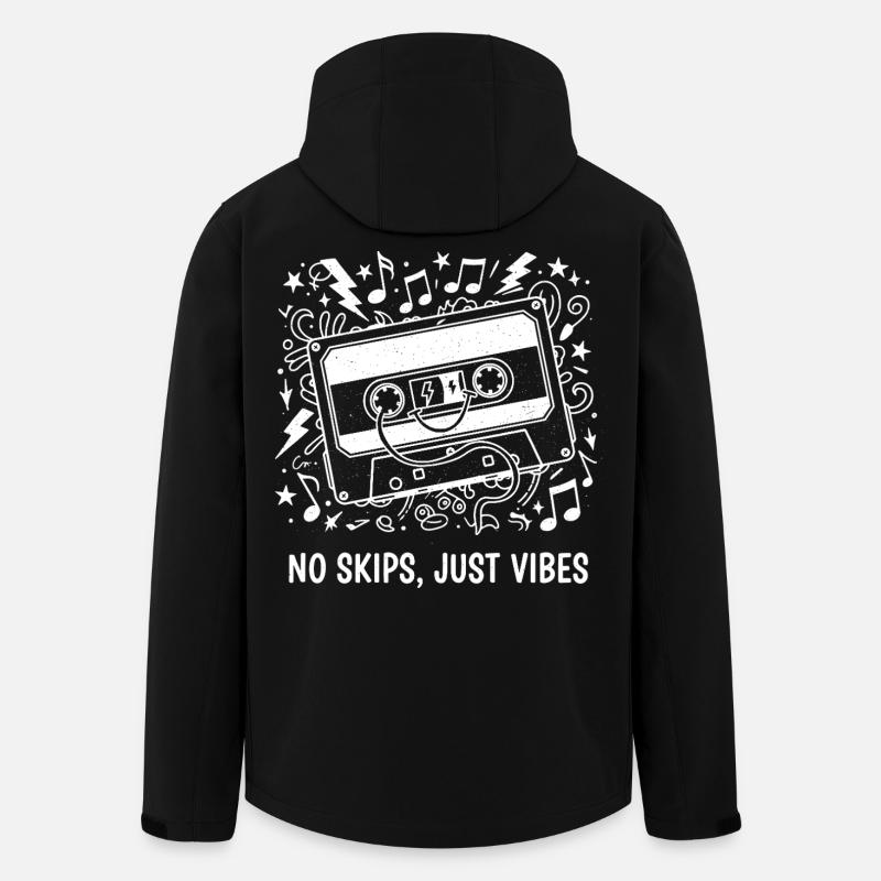 No Skips Just Vibes Kassette - Recycelte Männer Softshell-Jacke von Stanley/Stella - Schwarz