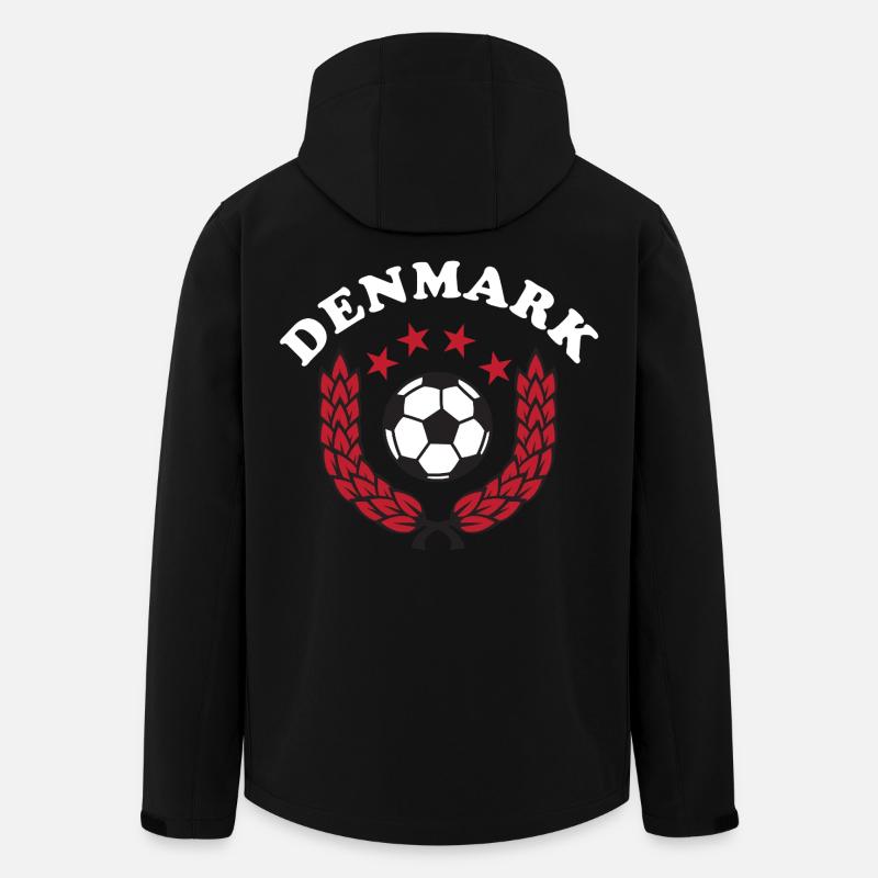 Denmark Fussball - Recycelte Männer Softshell-Jacke von Stanley/Stella - Schwarz
