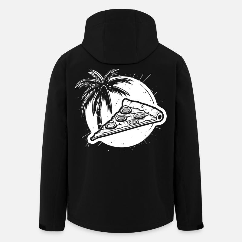 Pizza Graphic - Men’s Recycled Softshell Jacket by Stanley/Stella - black