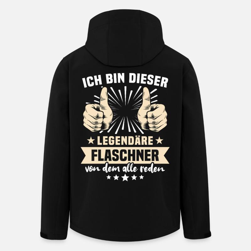 Flaschner Sayings - Men’s Recycled Softshell Jacket by Stanley/Stella - black