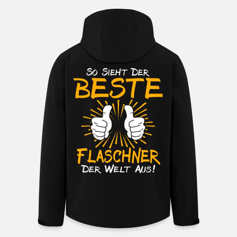 Flaschner Geschenkidee - Recycelte Männer Softshell-Jacke von Stanley/Stella - Schwarz