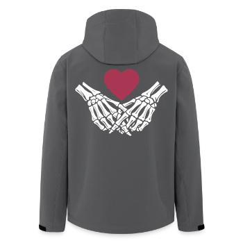  ewige Liebe | Knochenhände | Skelett | Herz - Recycelte Männer Softshell-Jacke von Stanley/Stella - Anthrazit - Hinten - AI Model Male 185 light (185cm)