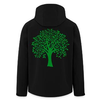 Silhouette de base verte à imprimé Jumbo Tree - Veste softshell homme en polyester recyclé Stanley/Stella - noir - Dos - AI Model Male 185 light (185cm)