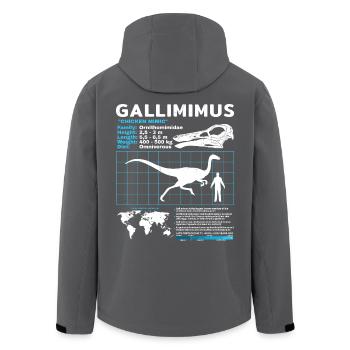 Fiche d’information sur le Gallimimus - Veste softshell homme en polyester recyclé Stanley/Stella - noir - Dos - AI Model Male 185 light (185cm)