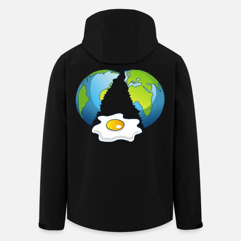 Planet Erde ist ein Ei - Recycelte Männer Softshell-Jacke von Stanley/Stella - Schwarz