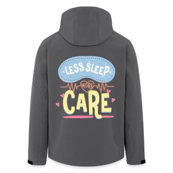 Caregiver Caregiver Elderly Care Less Sleep More Care - Men’s Recycled Softshell Jacket by Stanley/Stella - black - Back - AI Model Male 185 light (185cm)