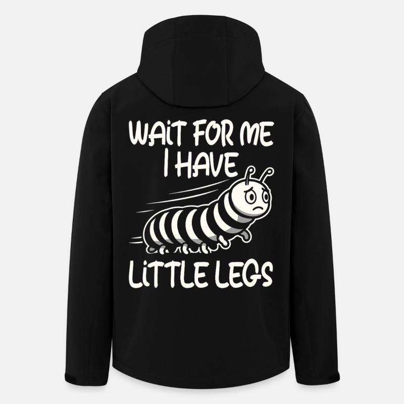 Kurze Beine, Raupe, Meme, Lustiger Spruch - Recycelte Männer Softshell-Jacke von Stanley/Stella - Schwarz