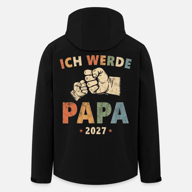 Ich Werde Papa 2027 - Recycelte Männer Softshell-Jacke von Stanley/Stella - Schwarz