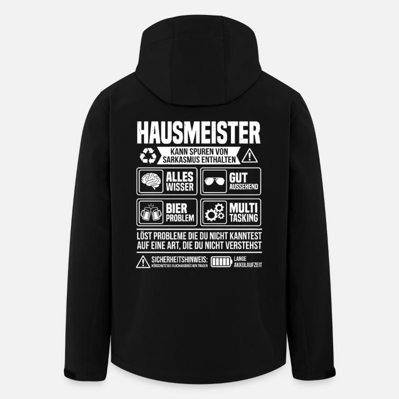 Caretaker Problem Solver – Funny Caretaker Info - Veste softshell homme en polyester recyclé Stanley/Stella - noir