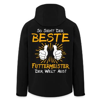 Futtermeister Gift Idea - Men’s Recycled Softshell Jacket by Stanley/Stella - black - Back - AI Model Male 185 light (185cm)