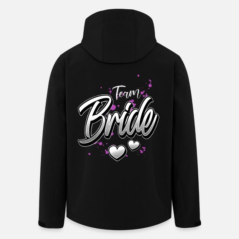 Team Bride JGA - Recycelte Männer Softshell-Jacke von Stanley/Stella - Schwarz