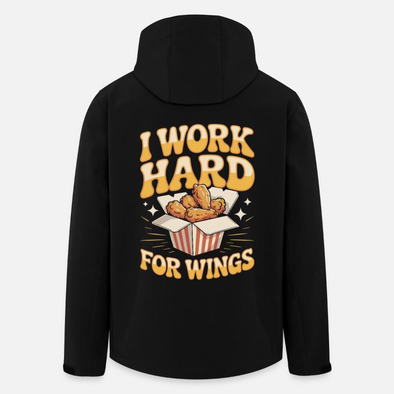 Chicken Wings Gaming Abend Humor - Recycelte Männer Softshell-Jacke von Stanley/Stella - Schwarz