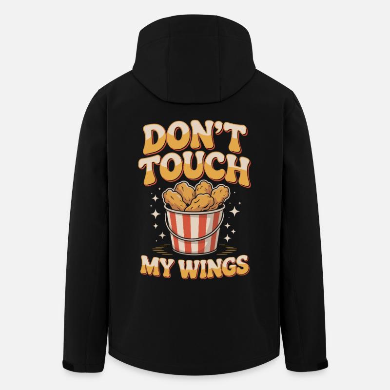 Chicken Wings Lover Snack Motif - Men’s Recycled Softshell Jacket by Stanley/Stella - black