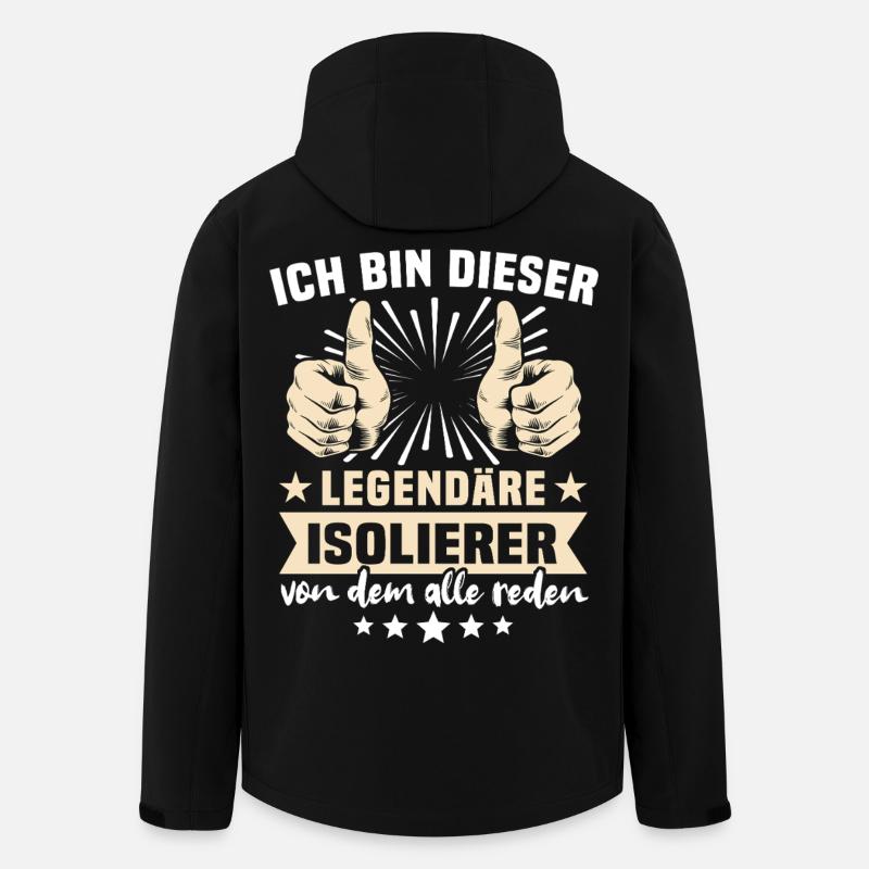 Dictons sur les isolateurs - Veste softshell homme en polyester recyclé Stanley/Stella - noir