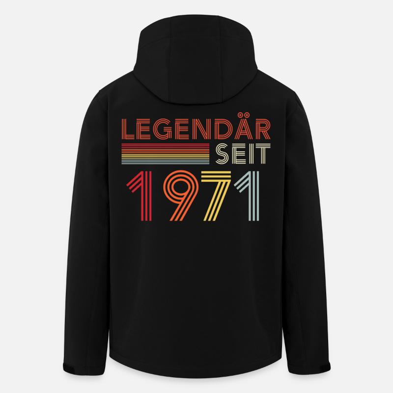 Legendary since 1971 man's birthday - Men’s Recycled Softshell Jacket by Stanley/Stella - black