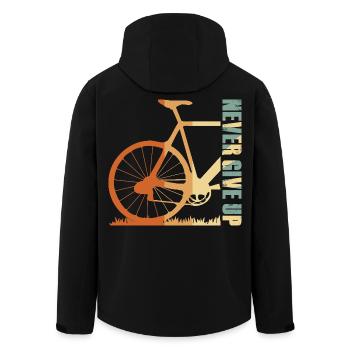 Fahrrad-Silhouette Gradient-Design - Recycelte Männer Softshell-Jacke von Stanley/Stella - Schwarz - Hinten - AI Model Male 185 light (185cm)