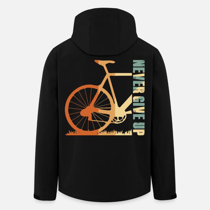 Bike Silhouette Gradient Design - Men’s Recycled Softshell Jacket by Stanley/Stella - black