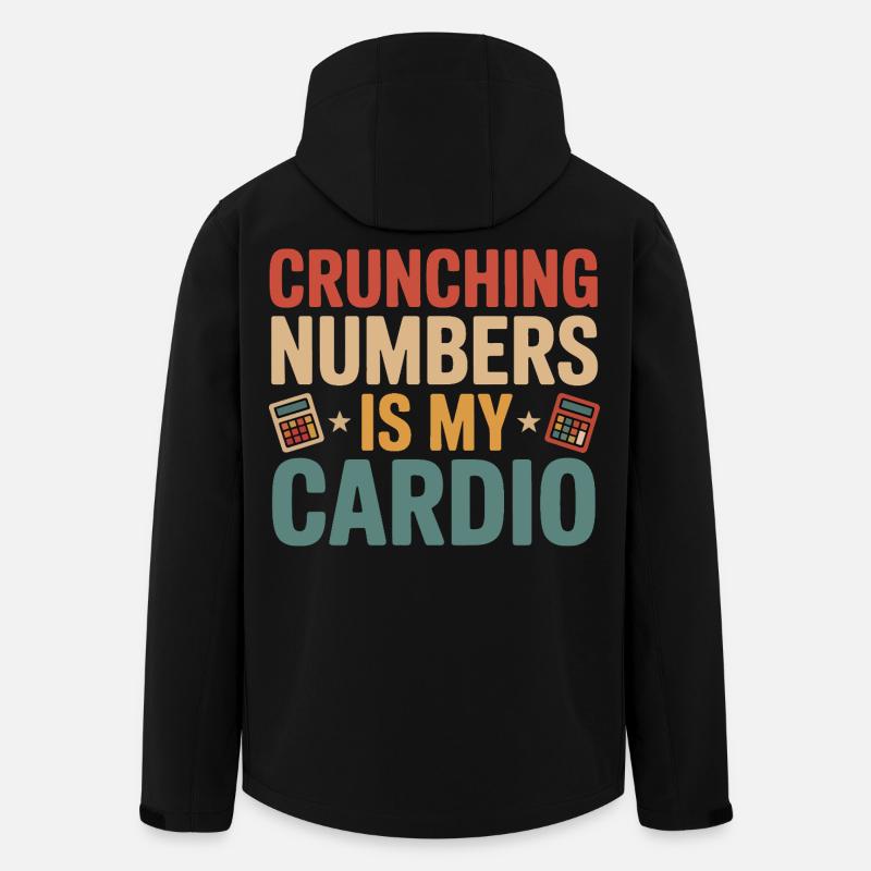 Zahlennerd Cardio Humor - Recycelte Männer Softshell-Jacke von Stanley/Stella - Schwarz