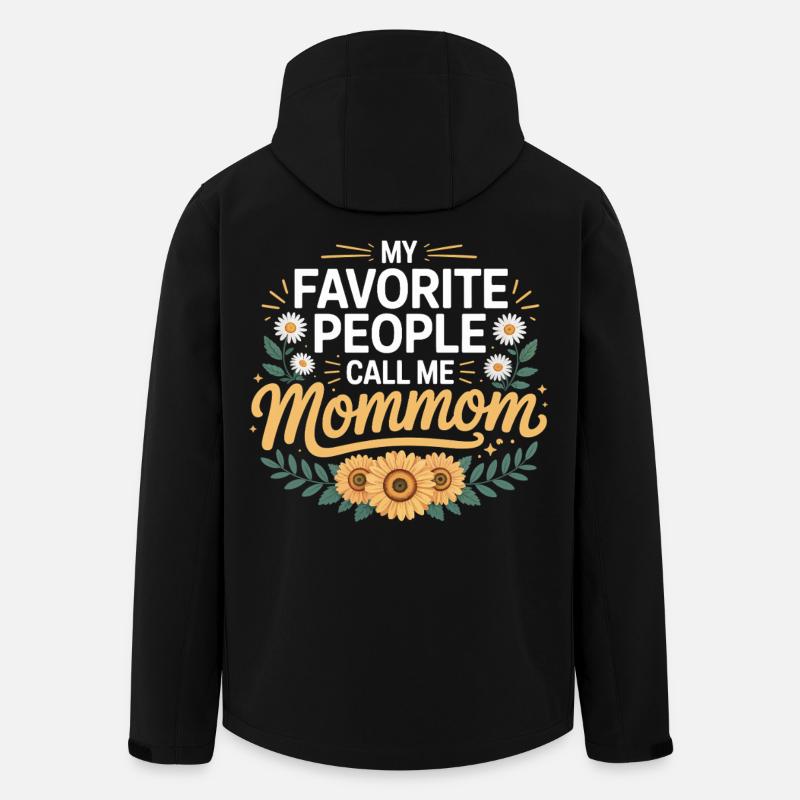 Mes personnes préférées m’appellent maman - Veste softshell homme en polyester recyclé Stanley/Stella - noir