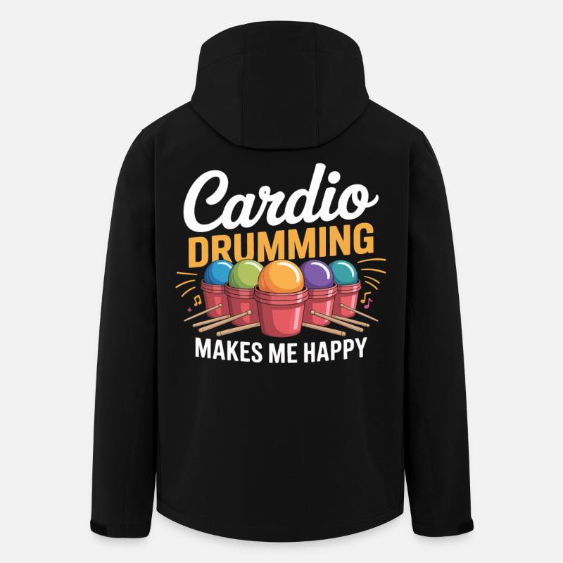 Cardio Drumming Joy - Veste softshell homme en polyester recyclé Stanley/Stella - noir