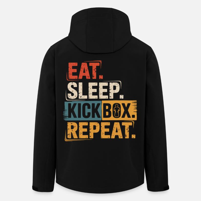 Mange Sommeil Kickbox Répéter - Veste softshell homme en polyester recyclé Stanley/Stella - noir