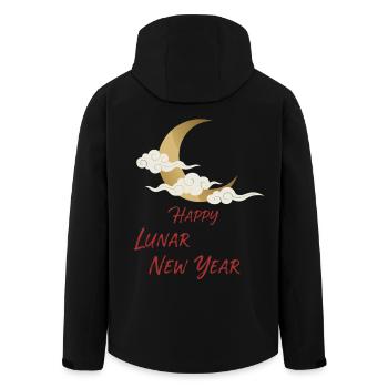 Joyeux nouvel an lunaire - Veste softshell homme en polyester recyclé Stanley/Stella - noir - Dos - AI Model Male 185 light (185cm)