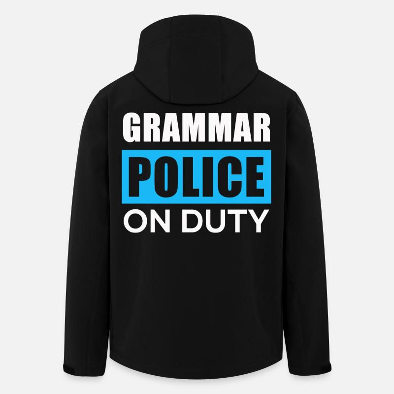 Grammatikpolizei im Einsatz - Recycelte Männer Softshell-Jacke von Stanley/Stella - Schwarz