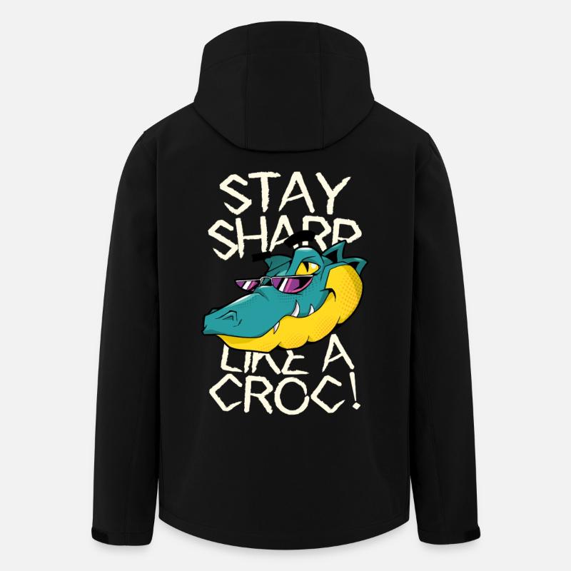 Stay sharp - Crocodile with style - Men’s Recycled Softshell Jacket by Stanley/Stella - black