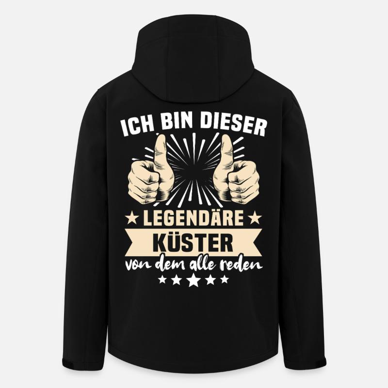 Küster Sprüche - Recycelte Männer Softshell-Jacke von Stanley/Stella - Schwarz