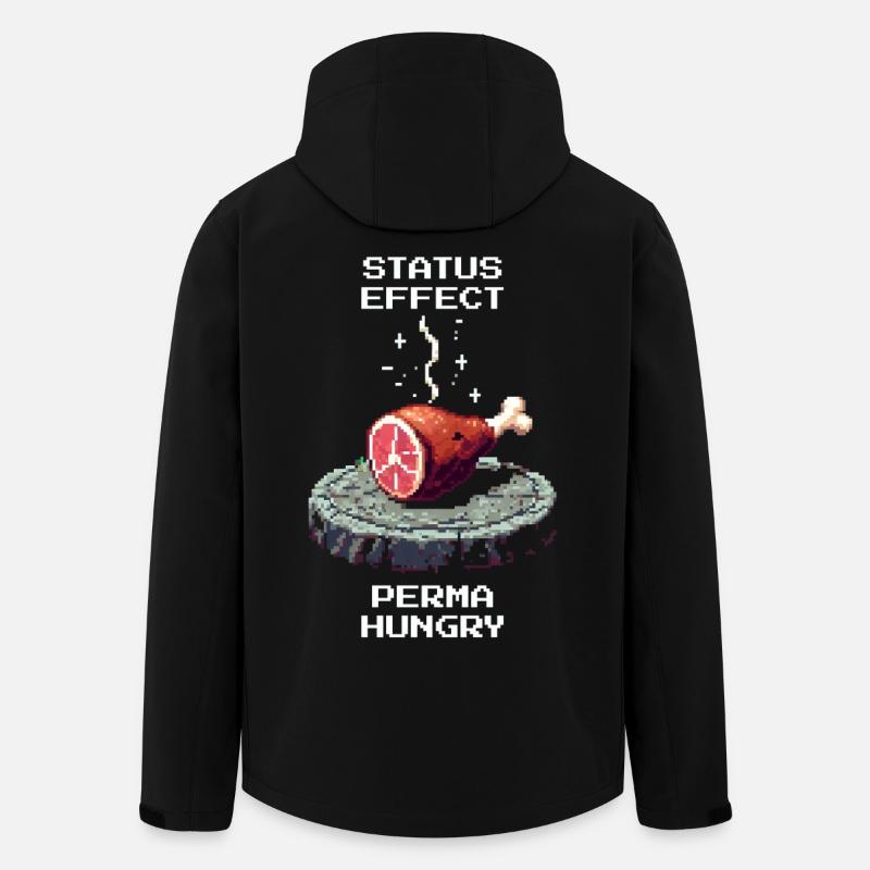 Permanent hungrig | Jäger Sammler Humor - Recycelte Männer Softshell-Jacke von Stanley/Stella - Schwarz