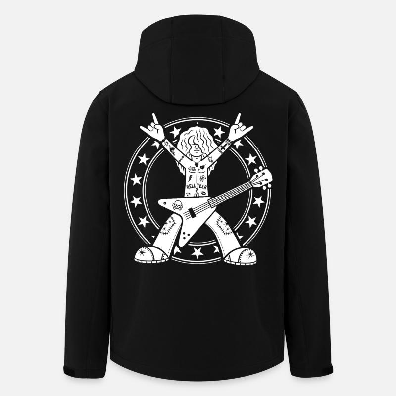 Heavy-Metal-Gitarrist - Recycelte Männer Softshell-Jacke von Stanley/Stella - Schwarz