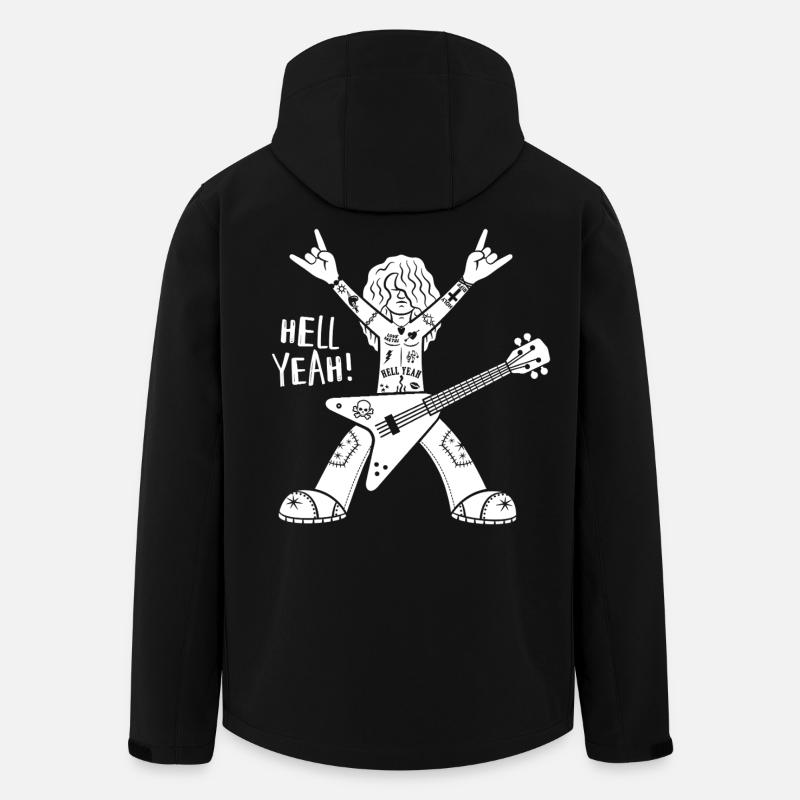 Cartoon-Gitarrist - Recycelte Männer Softshell-Jacke von Stanley/Stella - Schwarz